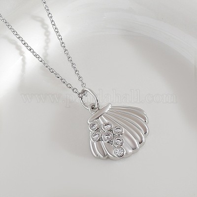 Ожерелья с подвесками Ocean Summer из латуни с прозрачными кубическими цирконами и паве FS-WG82AA1-01-1