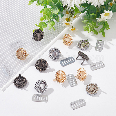 12 комплект двухцветных пряжек из сплава&nbsp;FIND-WR0006-06-1