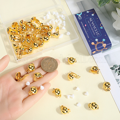 40 шт. латунные серьги KK-SC0005-52G-1