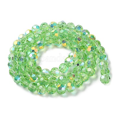 Стеклянные бусины с гальваническим покрытием  GLAA-Q099-E01-02-1