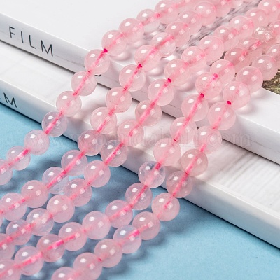 Природного розового кварца нитей бисера X-G-L104-6mm-01-1