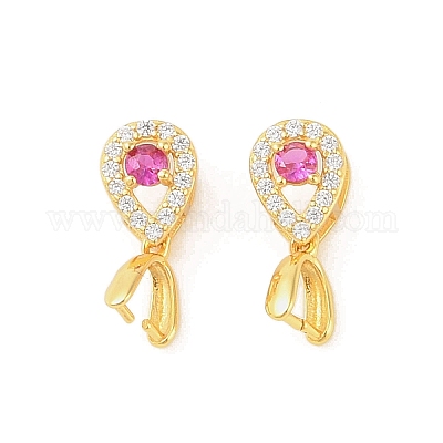 925 щепотка для колки льда из стерлингового серебра с микропаве из кубического циркония STER-B004-01G-1