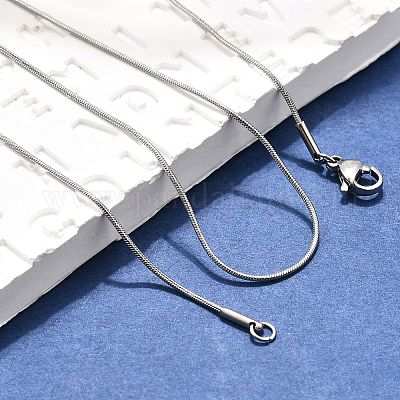 Модные мужские ожерелья-змейки из нержавеющей стали 304 NJEW-M065-A-01-1