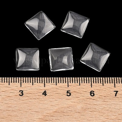 Полупрозрачные квадратных кабошоны&nbsp;GGLA-S022-10mm-1