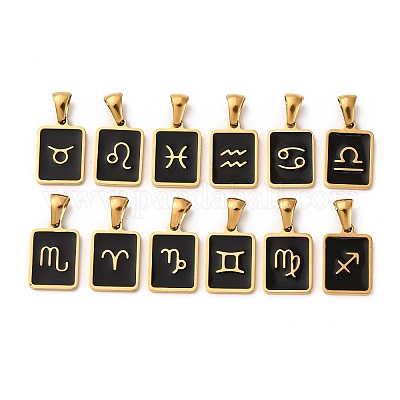 Подвески из нержавеющей стали 304 с эмалью STAS-I353-06G-A-1