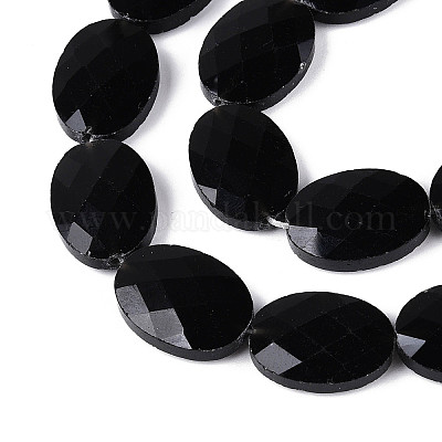 Натуральные бусины из черного оникса (окрашенные и нагретые) G-S354-13x18-A01-1