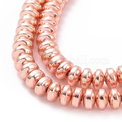 Гальванизировать немагнитных синтетический гематит бисер пряди G-L485-04B-RG-1