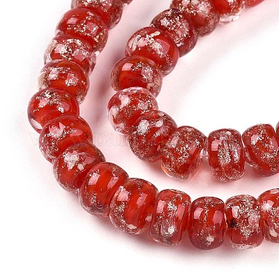 Светящиеся стеклянные бусины ручной работы из золотой фольги FOIL-N029-02A-07-1