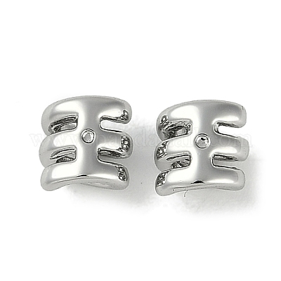 Латунные микро проложить кубического циркония бусы KK-P283-12P-1