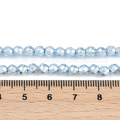 Нити синтетических немагнитных гематитовых бусин с гальваническим покрытием G-H072-A01-01A-1