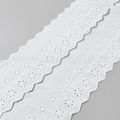 Отделка из плоского хлопкового и полиэстерового кружева OCOR-WH0109-090-1