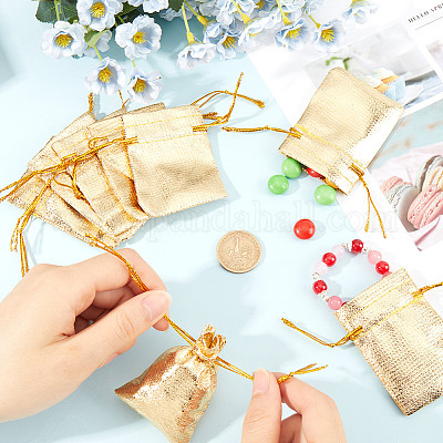 60 шт. мешочки из органзы с завязками OP-BBC0001-01A-1