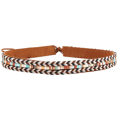 Плетеный пояс в ковбойской шляпе из искусственной кожи на юго-западе DIY-WH0449-03-1