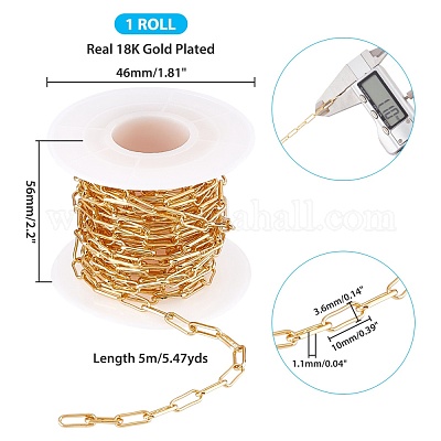 Паяные латунные цепочки для скрепок CHC-G005-18G-1