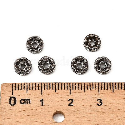 Латунные бусины разделители для поставки стразов&nbsp;RB-A014-L6mm-01B-NF-1