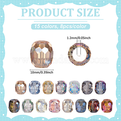 120шт 15 цвета гальванические стеклянные бусины EGLA-PH0001-79-1