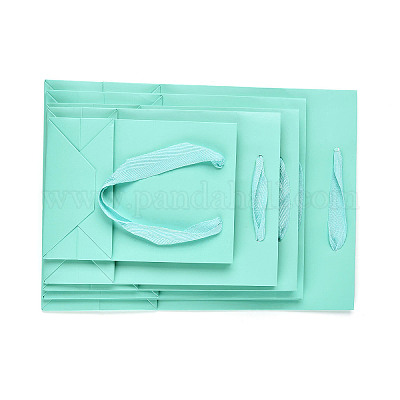 Набор из 10 подарочного пакета из крафт-бумаги двух размеров AJEW-T013-10C-1