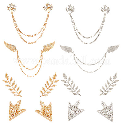 Сплав горный хрусталь подвесные цепочки броши и воротник-галстук pis&nbsp;JEWB-CY0001-02-1