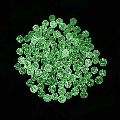 Светящиеся в темноте прозрачные стеклянные круглые бусины GLAA-F124-B09-1