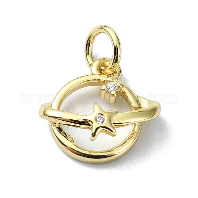 Подвески из латуни с микропаве и цирконием KK-H475-47G-1