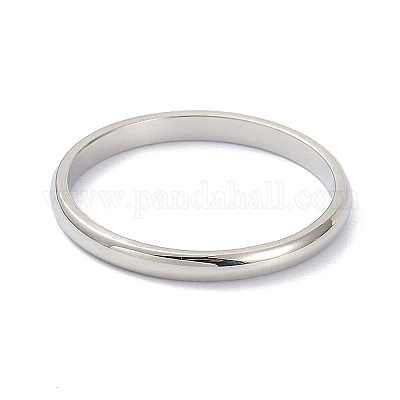 Не тускнеющий 2 мм полированный простой купольный перстень для девушек и женщин RJEW-C012-05C-P-1