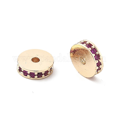 Латунные микро проложить кубического циркония бусы KK-R216-15KCG-04-1