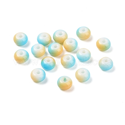 Непрозрачные с напылением стеклянные бусины GLAA-G118-01A-1