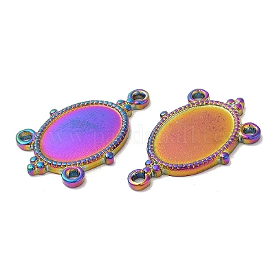 Ионное покрытие (IP) 304 нержавеющая сталь кабошон коннектор настройки STAS-L020-017RC-1