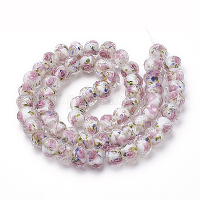 Ручной золотой песок бусины бисер нитей LAMP-R141-10mm-12-1