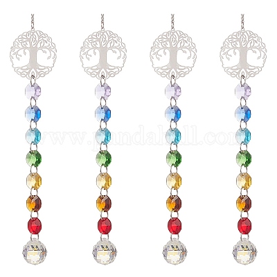 Стекло каплевидное окно висит ловцы солнца HJEW-JM00934-1