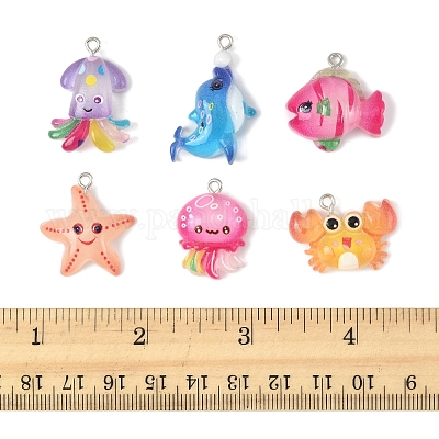 24шт 8 стиля подвески из смолы RESI-FS0002-18A-1