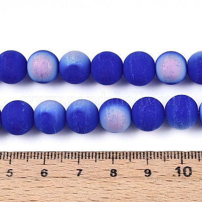 Нити из матовых непрозрачных стеклянных бусин GLAA-T032-P10mm-MBB11-1