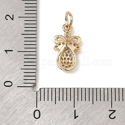 Латунные микро проложить кубического циркония подвески KK-C133-03G-G-1