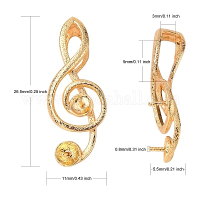 Латунный винт ушной крючок KK-T062-108G-NF-1