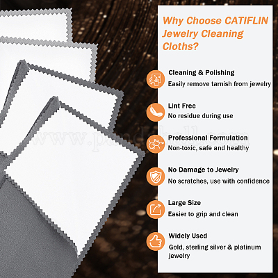 4 лист 2 цвета 4 слоя ткани для полировки серебра AJEW-BBC0002-18-1