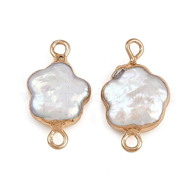 Подвески-цветы из натурального жемчуга Кеши KK-D423-06G-1