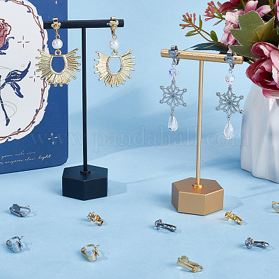 40 шт. 2 цвета фурнитура для сережек-клипс из нержавеющей стали 304 STAS-SC0005-83-1