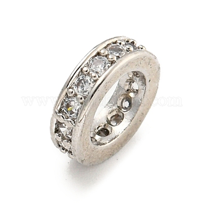 Латунь микропаве прозрачный кубический цирконий европейский бисер KK-L215-009P-1