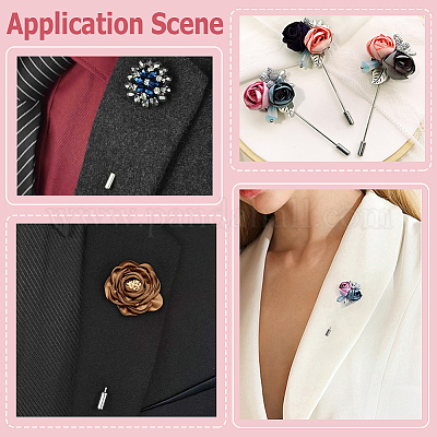 60 набор 2 круглых латунных значков для лацканов KK-SC0005-01-1