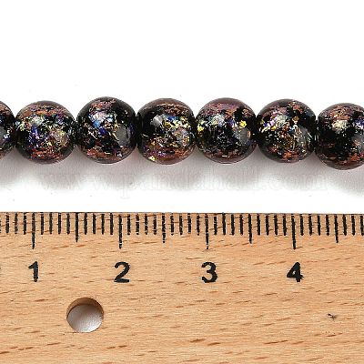 Нити стеклянных бусин из дихроичной фольги ручной работы DICH-U001-02J-1