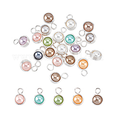 20 шт. подвески из круглой медной проволоки с ракушками и жемчугом PALLOY-PHE00006-1