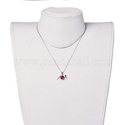 Латунные кубического циркония кулон ожерелья NJEW-JN02533-M-1