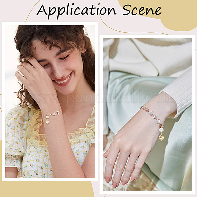 6 шт. подвеска в форме сердца из латуни и натурального жемчуга KK-BBC0019-31-1