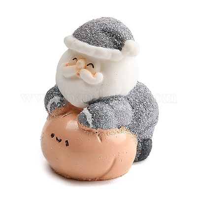 Рождественские тематические статуэтки из смолы для украшения рабочего стола в домашнем офисе DJEW-M017-02B-02-1