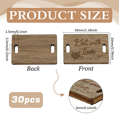 30шт. вязание по дереву DIY-FG0006-23-1