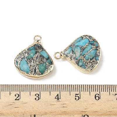 Подвески из окрашенной синтетической императорской яшмы G-D337-01G-1