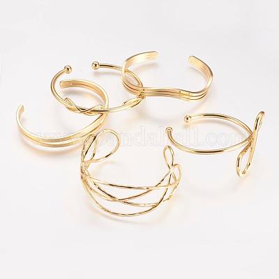 Браслет из латунной манжеты BJEW-P168-C-1