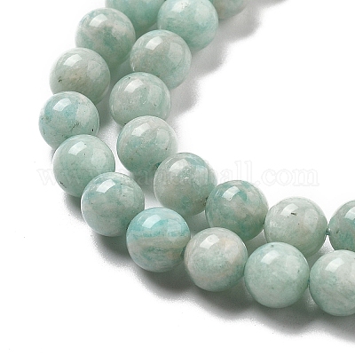 Природных амазонит бисер нитей G-L618-A01-6mm-1