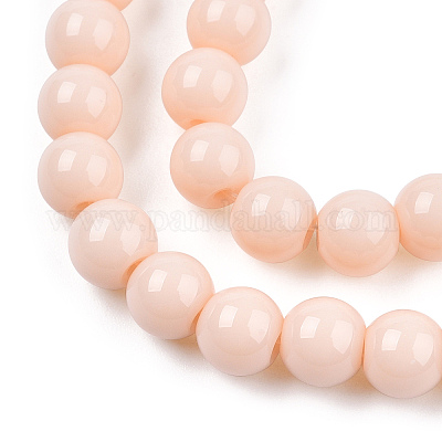 Непрозрачные сплошные цветные стеклянные бусины GLAA-T032-P6mm-09-1