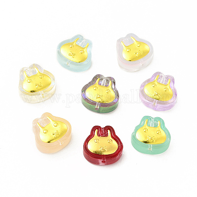 Спрей окрашены прозрачные стеклянные бусины GLAA-J102-08-1